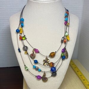 Chico’s Strands Necklace with Charms and Beads